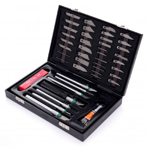Set of scalpel modeling knives 56 pieces