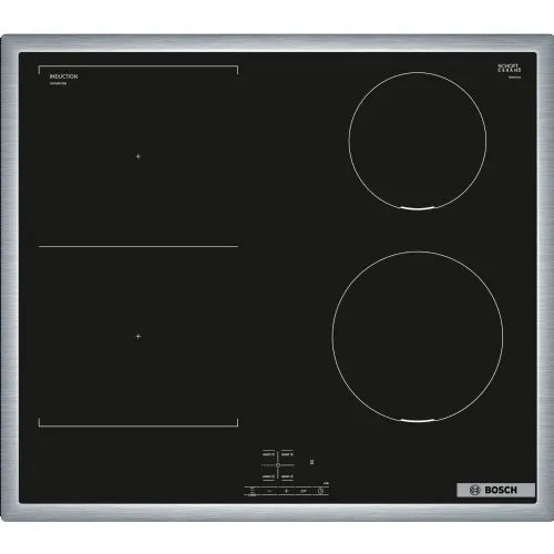Set štedilnik + pečica Bosch HND616LS63, 71 l, indukcijska plošča, nerjaveče jeklo/črna