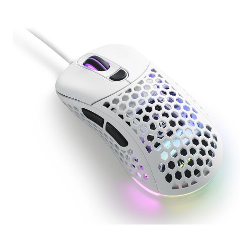 Miška Sharkoon Light 200 optična 16000 DPI 6 programabilnih gumbov bela 62 g