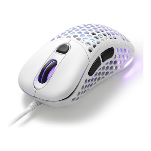 Miška Sharkoon Light 200 optična 16000 DPI 6 programabilnih gumbov bela 62 g
