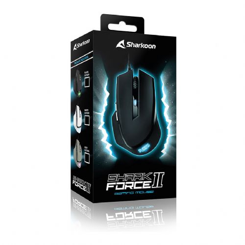 Miška Sharkoon Shark Force II, 6 gumbov, 4200 DPI, bela