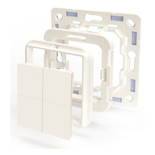 Shelly Plug & Play "BLU Wall" Switch 4 Adapter Busch-Jaeger Weiß