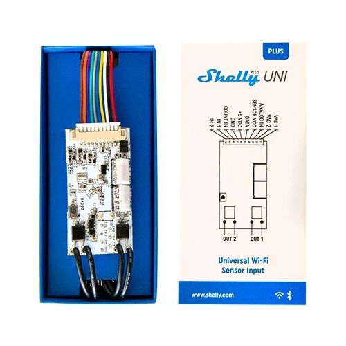 Shelly Relais "Plus Uni" WLAN Universalmodul Messfunktion