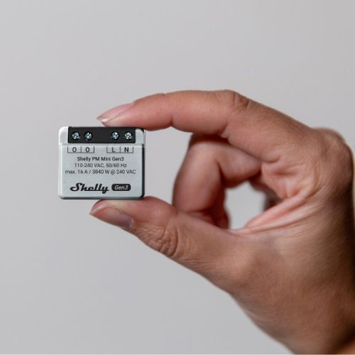 Shelly rele ''Plus PM Mini Gen. 3'' WLAN BT podometna