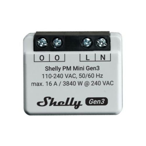 Shelly rele ''Plus PM Mini Gen. 3'' WLAN BT podometna