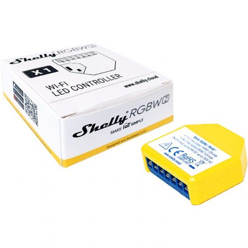 Shelly Relay "RGBW2" WLAN LED krmilnik luči dvojno pakiranje