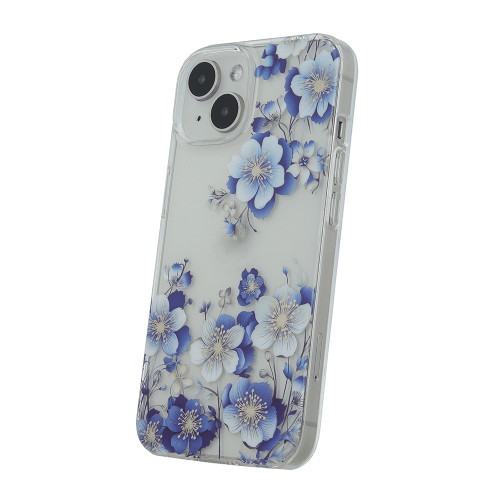 Blooming silicone case for iPhone 16 Pro - blue