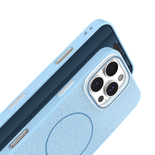Glitter Silicone Case with MagSafe for iPhone 17 Pro / iPhone 18 Pro - Blue