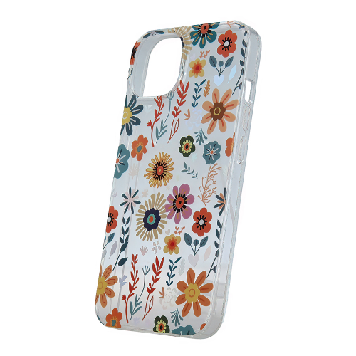 Hippie Flower Silicone Case for Samsung Galaxy A15 5G - Orange