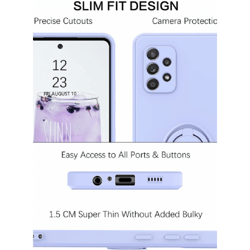 Liquid Ring Silicone Case for Samsung Galaxy A33 5G A336 - Blue