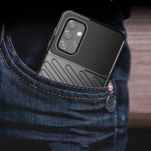 Thunder Armor Silicone Case for Samsung Galaxy A32 A326 5G - Black
