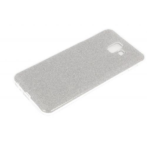 Bling Glitter Silicone Case for Samsung Galaxy J6 Plus 2018 J610 with Silver Glitter