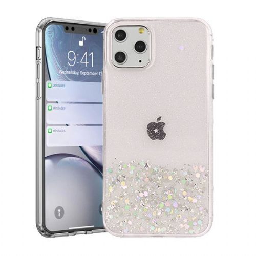 SPARKLE glitter silicone case for Xiaomi Redmi 10T and 10T Pro - transparent pink