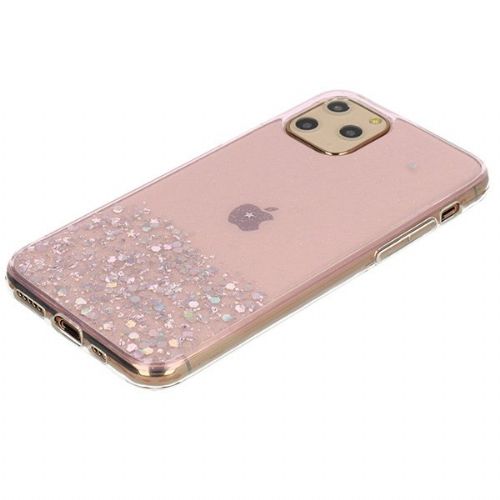 SPARKLE glitter silicone case for Xiaomi Redmi 10T and 10T Pro - transparent pink