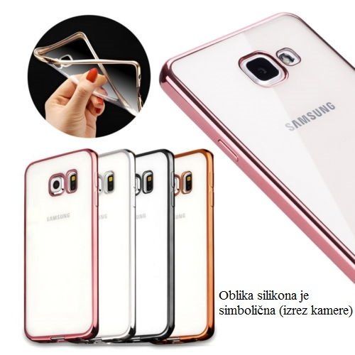 Silicone case with frame for Samsung Galaxy J3 2017 J330 - gold