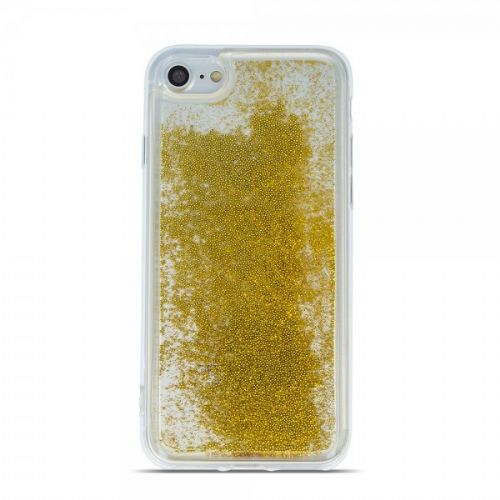 Silicone case for Huawei P30 transparent with gold beads