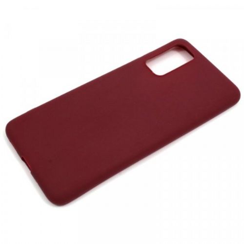 Silicone case for Samsung Galaxy A42 5G A426 - matte burgundy red