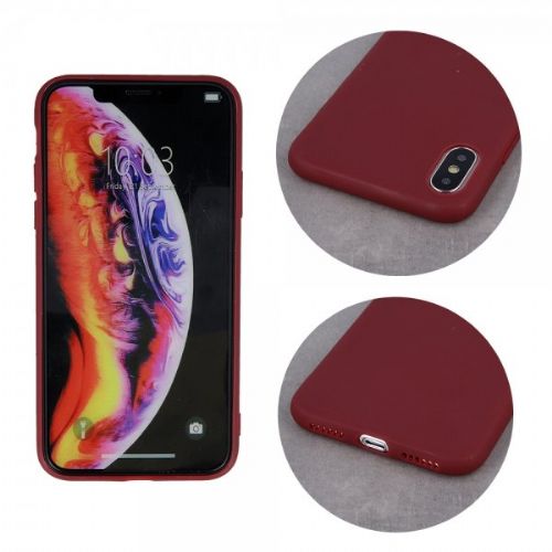Silicone case for Samsung Galaxy A72 A726 - matte burgundy red