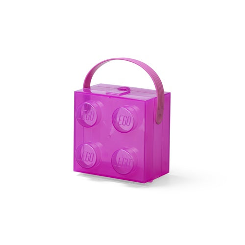 Škatla za shranjevanje Lego, gradnik 4, vijolična