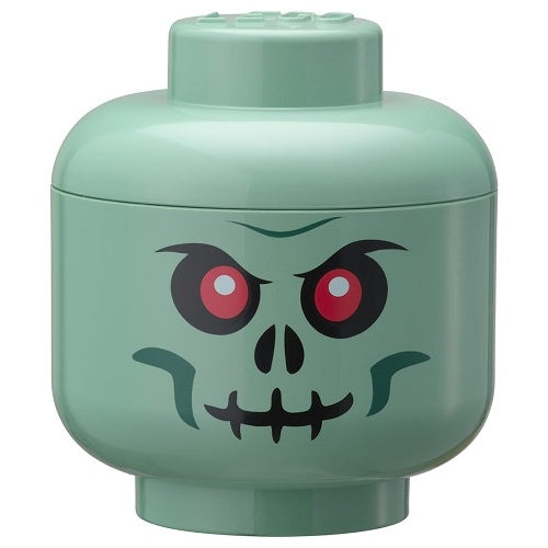 Škatla za shranjevanje Lego Storage Head "Skeleton", zelena/črna