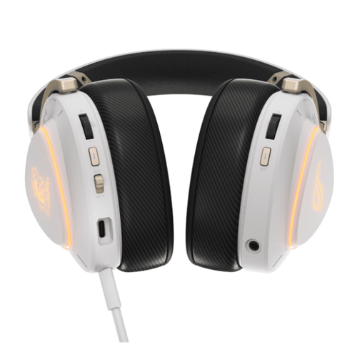 Asus ROG DELTA II-KJP Wireless Headphones, 50mm Titanium Drivers, RGB Aura Sync, Detachable Microphone, 110 Hours Battery Life, White Limited Edition