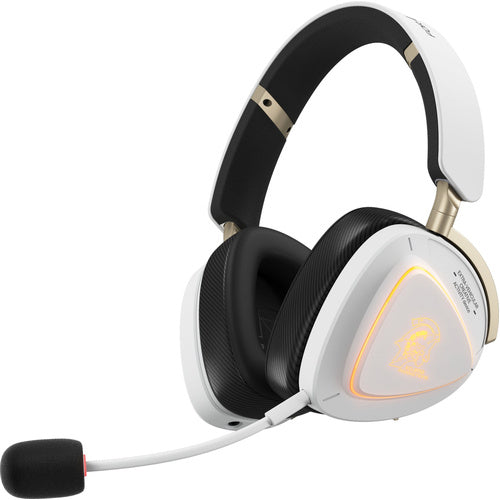 Asus ROG DELTA II-KJP Wireless Headphones, 50mm Titanium Drivers, RGB Aura Sync, Detachable Microphone, 110 Hours Battery Life, White Limited Edition