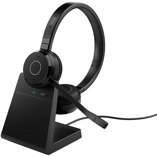 Jabra Evolve 65 TE - USB-A UC Stereo Headset, USB-A, Bluetooth, UC, with charging dock, Stereo, black
