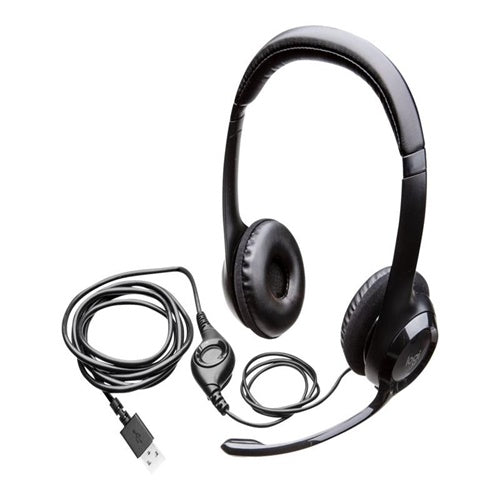 Slušalke Logitech USB H390, črna (981-000406)