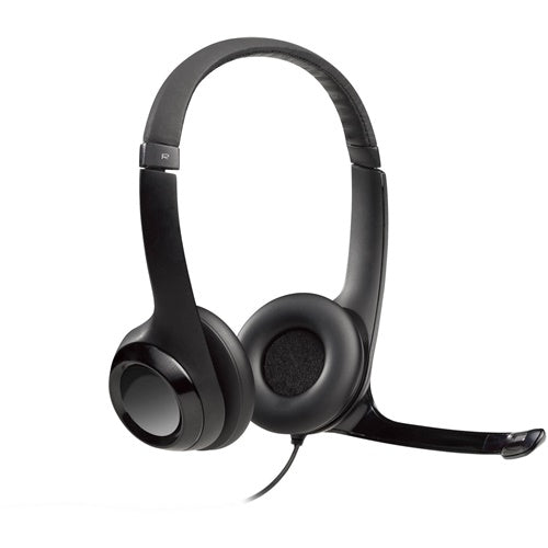 Slušalke Logitech USB H390, črna (981-000406)