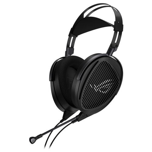 Slušalke Asus ROG Kithara črne žične, odprta zasnova, planarni gonilniki, frekvenčno območje 8 Hz – 55 kHz, odstranljiv mikrofon, nadzor glasnosti