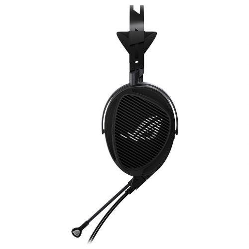 Slušalke Asus ROG Kithara črne žične, odprta zasnova, planarni gonilniki, frekvenčno območje 8 Hz – 55 kHz, odstranljiv mikrofon, nadzor glasnosti