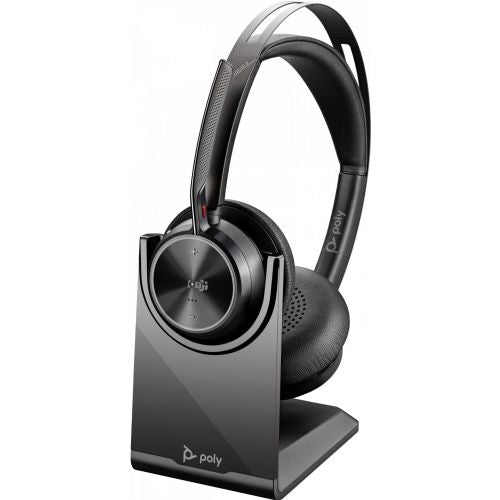 Slušalke HP Poly Voyager Focus 2 USB-CC (črne, s certifikatom Microsoft Teams, adapterjem USB-C/-A, polnilnikom)