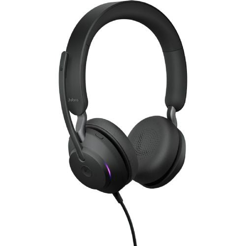 Slušalke Jabra Evolve2 40 SE (črne, različica MS, stereo, USB-A in USB-C)