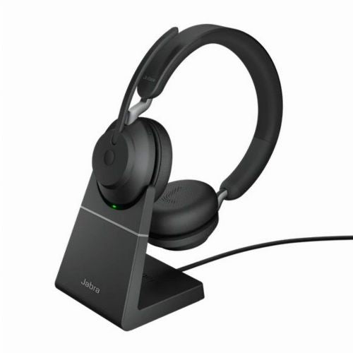 Slušalke Jabra Evolve2 65, Bluetooth, UC, USB-A, polnilna postaja, črna