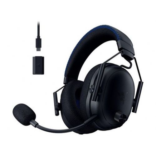Slušalke Razer BlackShark V3 Pro za PlayStation (črne, ANC, 2,4 GHz adapter, Bluetooth, USB, 3,5 mm vtičnica)