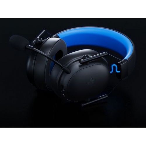 Razer BlackShark V3 X Hyperspeed Wireless Headphones, 50mm Drivers, 7.1 Surround Sound, Bluetooth/2.4 GHz/USB, Microphone, PlayStation Black/Blue