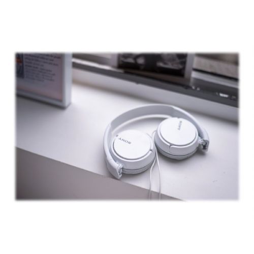 Slušalke SONY MDR-ZX110AP z mikrofonom, polne velikosti, žične, z 3,5 mm vtičem, bele