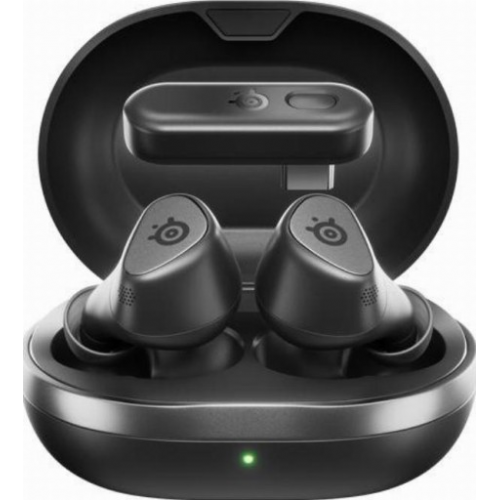 Steelseries Arctis GameBuds PS headphones, high-quality sound, lightweight body, adjustable microphone, PlayStation connector, black color