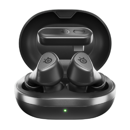 Steelseries Arctis GameBuds PS headphones, high-quality sound, lightweight body, adjustable microphone, PlayStation connector, black color