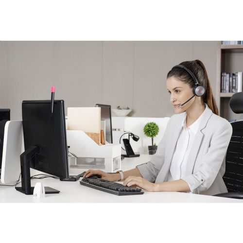 Yealink WH62 Mono Headset Black, USB, Microphone 100-10000 Hz, Battery, Stand
