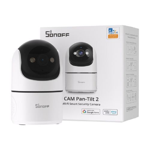 Pametna WiFi kamera Sonoff CAM-PT2, 2MP 1080P, 340°/180° vrtenje, nočni vid, belo-črna