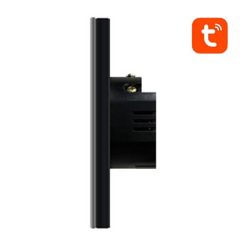 Pametno stikalo za luči WiFi Avatto TS02-EU-B2 2 smerno (črno)