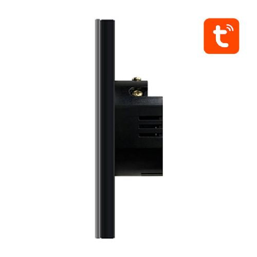 Pametno stikalo za luči ZigBee Avatto ZTS02-EU-B2 2 Way TUYA (črno)