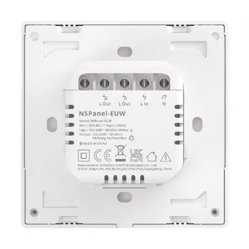 Stensko stikalo Smart Scene Sonoff NSPanel (belo)