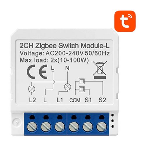 Modul pametnega stikala ZigBee Avatto LZWSM16-W2 brez nevtralnega TUYA