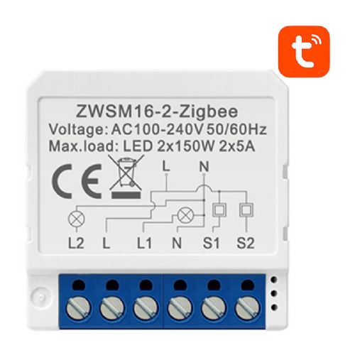 Modul pametnega stikala ZigBee Avatto ZWSM16-W2 TUYA