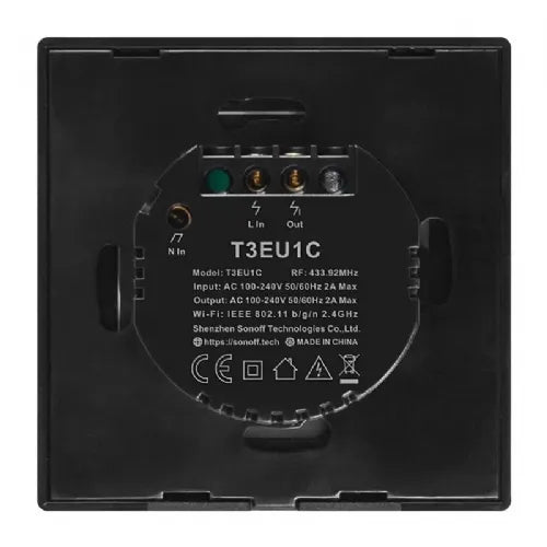 Pametno stikalo WiFi + RF 433 Sonoff T3 EU TX (1-kanalni)