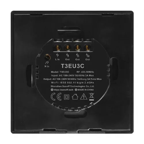 Pametno stikalo WiFi + RF 433 Sonoff T3 EU TX (3-kanalni)