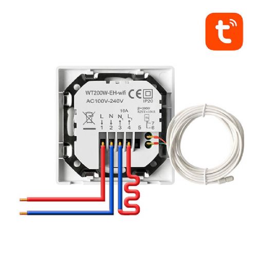 Pametni termostat Avatto WT200-16A-W Električno ogrevanje 16A WiFi TUYA