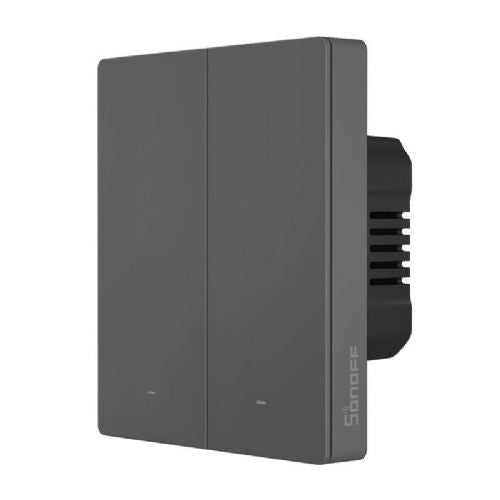Pametno WiFi stensko stikalo SONOFF M5-2C-80 (2-kanalno, za okvir, grafit)